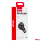 Amio - ΦΟΡΤΙΣΤΗΣ ΑΝΑΠΤΗΡΑ ΜΕ 4 ΘΥΡΕΣ 2xUSB-A+2xUSB-C 50W ΜΑΥΡΟ - 1 Τεμ. (04284/AM) - Image 6