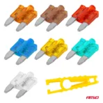 Amio - Ασφάλειες Mini Blade (Μαχαιρωτές) με LED Ένδειξη Καμένης Ασφάλειας & Εργαλείο Αφαίρεσης για Άμεσο Έλεγχο Ηλεκτρικού Κυκλώματος OE - 10 Τεμ. (04340/AM) - Image 3