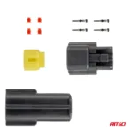 Amio - ΦΙΣΑ ΣΥΝΔΕΣΗΣ ΜΕ ΥΠΟΔΟΧΗ 2 PIN Φ2,2mm ΑΔΙΑΒΡΟΧΗ - 1 τεμ. (04346/AM) - Image 3