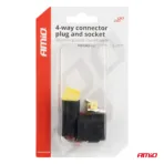 Amio - ΦΙΣΑ ΣΥΝΔΕΣΗΣ ΜΕ ΥΠΟΔΟΧΗ 4 PIN Φ2,2mm ΑΔΙΑΒΡΟΧΗ - 1 τεμ. (04348/AM) - Image 5