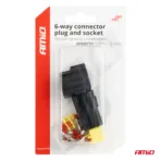 Amio - ΦΙΣΑ ΣΥΝΔΕΣΗΣ ΜΕ ΥΠΟΔΟΧΗ 6 PIN Φ2,2mm ΑΔΙΑΒΡΟΧΗ - 1 τεμ. (04349/AM) - Image 5