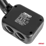 Amio - ΑΝΤΑΠΤΟΡΑΣ ΑΝΑΠΤΗΡΑ 12/24V 100W ΜΑΥΡΟΣ/2 ΘΕΣΕΙΣ/1xUSB-A+1xUSB-C/ΠΕΡΙΣΤΡΟΦΗ 180 ΜΟΙΡΩΝ - 1 ΤΕΜ. (04357/AM) - Image 5