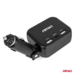 Amio - ΑΝΤΑΠΤΟΡΑΣ ΑΝΑΠΤΗΡΑ 12/24V 100W ΜΑΥΡΟΣ/2 ΘΕΣΕΙΣ/1xUSB-A+1xUSB-C/ΠΕΡΙΣΤΡΟΦΗ 180 ΜΟΙΡΩΝ - 1 ΤΕΜ. (04357/AM) - Image 6