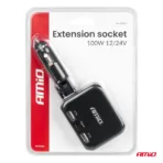 Amio - ΑΝΤΑΠΤΟΡΑΣ ΑΝΑΠΤΗΡΑ 12/24V 100W ΜΑΥΡΟΣ/2 ΘΕΣΕΙΣ/1xUSB-A+1xUSB-C/ΠΕΡΙΣΤΡΟΦΗ 180 ΜΟΙΡΩΝ - 1 ΤΕΜ. (04357/AM) - Image 8