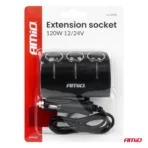 Amio - ΑΝΤΑΠΤΟΡΑΣ ΑΝΑΠΤΗΡΑ 12/24V 120W ΜΑΥΡΟΣ/3 ΘΕΣΕΙΣ/ΚΑΛΩΔΙΟ 80cm - 1 Τεμ. (04359/AM) - Image 6