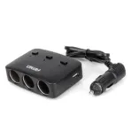 Amio - ΑΝΤΑΠΤΟΡΑΣ ΑΝΑΠΤΗΡΑ 12/24V 100W ΜΑΥΡΟΣ/3 ΘΕΣΕΙΣ/2xUSB-A /ΚΟΥΜΠΙ ON-OFF/ΕΝΔΕΙΞΗ LED/ΚΑΛΩΔΙΟ 70cm - 1 Τεμ. (04363/AM)