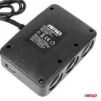 Amio - ΑΝΤΑΠΤΟΡΑΣ ΑΝΑΠΤΗΡΑ 12/24V 100W ΜΑΥΡΟΣ/3 ΘΕΣΕΙΣ/2xUSB-A /ΚΟΥΜΠΙ ON-OFF/ΕΝΔΕΙΞΗ LED/ΚΑΛΩΔΙΟ 70cm - 1 Τεμ. (04363/AM) - Image 5