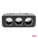 Amio - ΑΝΤΑΠΤΟΡΑΣ ΑΝΑΠΤΗΡΑ 12/24V 120W ΜΑΥΡΟΣ/3 ΘΕΣΕΙΣ/1xUSB-A+1xUSB-C QC 4.0 ΤΑΧΕΙΑΣ ΦΟΡΤΙΣΗΣ/ΚΑΛΩΔΙΟ 80cm - 1 Τεμ. (04365/AM) - Image 3