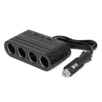 Amio - ΑΝΤΑΠΤΟΡΑΣ ΑΝΑΠΤΗΡΑ 12/24V 120W ΜΑΥΡΟΣ - 4 ΘΕΣΕΙΣ - 2xUSB-A + 1xUSB-C - ΚΑΛΩΔΙΟ 80cm - 1 Τεμ. (04367/AM)