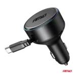 Amio - ΦΟΡΤΙΣΤΗΣ ΑΝΑΠΤΗΡΑ 12/24V ΜΕ 1 ΘΥΡΑ USB-C 60W 5V/3A ΤΑΧΕΙΑΣ ΦΟΡΤΙΣΗΣ ΜΕ ΕΝΣΩΜΑΤΟΜΕΝΟ ΚΑΛΩΔΙΟ USB-C - 1 ΤΕΜ. (04368/AM) - Image 2