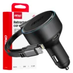 Amio - ΦΟΡΤΙΣΤΗΣ ΑΝΑΠΤΗΡΑ 12/24V ΜΕ 1ΘΥΡΑ USB-C 60W ΤΑΧΕΙΑΣ ΦΟΡΤΙΣΗΣ ΜΕ ΕΝΣΩΜΑΤΩΜΕΝΟ ΚΑΛΩΔΙΟ USB C+APPLE LIGHTING - 1 Τεμ. (04370/AM)