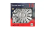 Amio - ΤΑΣΙΑ 15" HUBCAP LUXURY ΑΣΗΜΙ - ΣΕΤ 4 ΤΕΜ. ΣΕ ΚΟΥΤΙ (1273/AM) - Image 2