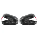Menabo - Μπαγκαζιέρα Οροφής Satellite 600 Duo Black με T-track σε Μαύρο Γυαλιστερό Χρώμα από ABS Πλαστικό με Διαστάσεις 197,6x94,1x46,7 cm - 1 Τεμ. (14280/MB) - Image 2