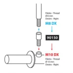 ΑΝΤΑΠΤΟΡΑΣ ΓΙΑ ΚΑΘΡΕΠΤΗ ΜΗΧΑΝΗΣ M8 DX-M10 DX -1ΤΕΜ - Image 3