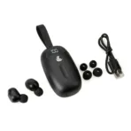 ΑΚΟΥΣΤΙΚΑ ΑΣΥΡΜΑΤΑ BLUETOOTH ΜΕ ΘΗΚΗ +ΚΑΛΩΔΙΟ ΦΟΡΤΙΣΗΣ USB(ΜΟΥΣΙΚΗ/ΚΛΗΣΕΙΣ/ΜΙΚΡΟΦΩΝΟ) ΜΑΥΡΟ EKKO5.0​ LAMPA - 1 TEM. - Image 2