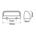 ΦΩΣ ΠΙΝΑΚΙΔΑΣ ΚΑΙ ΘΕΣΕΩΣ 12/24V - 12 SMD LED (100 X 58 X 35mm) - 1ΤΕΜ. - Image 5