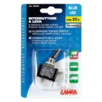 ΔΙΑΚΟΠΤΗΣ ΑΕΡΟΠΟΡΙΚΟΥ ΤΥΠΟΥ 2 ΘΕΣΕΩΝ 12,2mm 12V 20A ΜΕ LED ΜΠΛΕ - Image 2