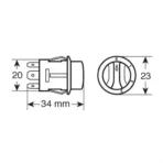 ΔΙΑΚΟΠΤΗΣ 4 ΘΕΣΕΩΝ 12/24V 10A ΣΤΡΟΓΓΥΛΟΣ 23mm - Image 5