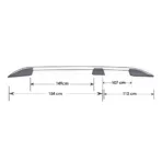 ΜΠΑΡΕΣ ΟΡΟΦΗΣ ΓΙΑ OPEL VIVARO 2014-2019/RENAULT TRAFIC 2014-2019/ TALENTO ΠΑΡΑΛΛΗΛΕΣ ΑΛΟΥΜΙΝΙΟΥ ΜΑΥΡΕΣ SOLID L2 OMTEC - 2 TEM. - Image 2