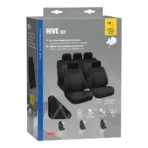 ΚΑΛΥΜΜΑΤΑ ΚΑΘΙΣΜΑΤΩΝ HIVE ΜΑΥΡΟ/ΓΚΡΙ ΣΕΤ - Image 2