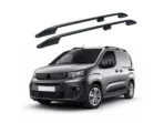 ΜΠΑΡΕΣ ΟΡΟΦΗΣ ΓΙΑ  OPEL COMBO / PEUGEOT PARTNER / RIFTER 2019+ ΠΑΡΑΛΛΗΛΕΣ ΑΛΟΥΜΙΝΙΟΥ L1 ΜΑΥΡΕΣ ΟMTEC - 2 TEM.