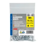 ΠΡΙΤΣΙΝΙΑ ΑΛΟΥΜΙΝΙΟΥ 4,8x12mm (ΒΑΘΟΣ ΤΡΥΠΑΣ 2-6mm/ ΕΣΩΤΕΡΙΚΗ ΔΙΑΜΕΤΡΟ 5,3mm) ΑΣΗΜΙ 50ΤΕΜ - Image 5