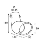 ΑΚΡΟ ΕΞΑΤΜΙΣΗΣ ΓΙΑ SMART ΛΟΞΟ Φ30-45mm - Image 3