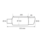 ΚΑΖΑΝΙ ΑΠΟ ΑΝΟΞΕΙΔΩΤΟ ΑΤΣΑΛΙ (201) INOX MU-3 Φ54 ΜΗΚΟΣ: 355mm LAMPA - 1 TEM. - Image 3