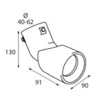 ΑΚΡΟ ΕΞΑΤΜΙΣΗΣ TS-68 40-62mm ΛΟΞΟ 110 ΜΟΙΡΕΣ - Image 3