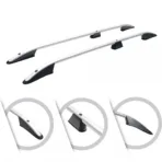 ΜΠΑΡΕΣ ΟΡΟΦΗΣ ΓΙΑ MERCEDES CITAN ELEGANCE W415 2013+ ΜΑΚΡΥ / RENAULT KANGOO 2008-2021 ΠΑΡΑΛΛΗΛΕΣ ΑΛΟΥΜΙΝΙΟΥ L2 ΑΣΗΜΙ - Image 4