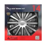 Amio - ΤΑΣΙΑ 14" HUBCAP TREND SILVER BLACK - ΣΕΤ 4ΤΕΜ ΣΕ ΚΟΥΤΙ (6834/AM) - Image 2