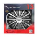 Amio - ΤΑΣΙΑ 13" HUBCAP TREND SILVER BLACK - ΣΕΤ 4ΤΕΜ ΣΕ ΚΟΥΤΙ - 4 ΤΕΜ. (6827/AM) - Image 2
