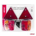 Amio – Φανάρια Τρέιλερ Μαγνητικά 12V με 7-PIN ISO & Ανακλαστικά Τρίγωνα για Ασφαλή Σήμανση & Ορατότητα – 2 Τεμ. (02095/AM) - Image 7