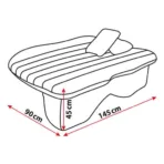 ΣΤΡΩΜΑ ΑΕΡΑ ΦΟΥΣΚΩΤΟ AIR-BED 12V 145x90x45cm ΓΚΡΙ - Image 5