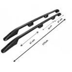 ΜΠΑΡΕΣ ΟΡΟΦΗΣ ΓΙΑ FORD TRANSIT CONNECT / TOURNEO CONNECT / VW CADDY 2021+  ΠΑΡΑΛΛΗΛΕΣ L1 ΑΛΟΥΜΙΝΙΟΥ ΜΑΥΡΕΣ ΟMTEC - 2 TEMΑΧΙΑ - Image 2