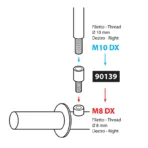 ΑΝΤΑΠΤΟΡΑΣ ΓΙΑ ΚΑΘΡΕΠΤΗ ΜΗΧΑΝΗΣ M10DX-M8DX -1ΤΕΜ - Image 2