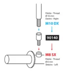 ΑΝΤΑΠΤΟΡΑΣ ΓΙΑ ΚΑΘΡΕΠΤΗ ΜΗΧΑΝΗΣ M10DX-M8SX -1ΤΕΜ - Image 2