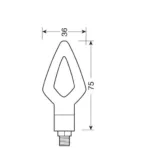 Φλας KIER μαύρο LED 75x36mm - Image 3