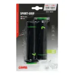 ΧΕΙΡΟΛΑΒΕΣ ΤΙΜΟΝΙΟΥ ΜΗΧΑΝΗΣ SPORT-GRIP ΜΑΥΡΟ/ΠΡΑΣΙΝΟ (22 mm-12cm/25mm-12,5cm) LAMPA - 2 ΤΕΜ. - Image 2