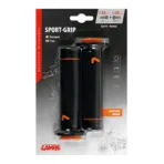 ΧΕΙΡΟΛΑΒΕΣ ΤΙΜΟΝΙΟΥ ΜΗΧΑΝΗΣ SPORT-GRIP ΜΑΥΡΟ/ΠΟΡΤΟΚΑΛΙ (22 mm-12cm/25mm-12,5cm) LAMPA - 2 ΤΕΜ. - Image 2