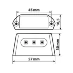 ΦΩΣ ΠΙΝΑΚΙΔΑΣ (ΠΛΑΦΟΝΙΕΡΑ) MOTO A-LON  12V 3LED SMD 57x30mm ΛΕΥΚΟ ΦΩΣ/ΜΑΥΡΟ ΧΡΩΜΑ 1ΤΕΜ - Image 5