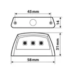 ΦΩΣ ΠΙΝΑΚΙΔΑΣ (ΠΛΑΦΟΝΙΕΡΑ) MOTO E-LON 12V 3LED SMD 58x31mm ΛΕΥΚΟ ΦΩΣ/ΜΑΥΡΟ ΧΡΩΜΑ 1ΤΕΜ - Image 5