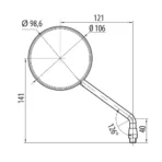ΚΑΘΡΕΠΤΕΣ MOTO ΣΤΡΟΓΓΥΛΟΙ M10X1,25 DX 106cm STAR CLASSIC LAMPA - 2 ΤΕΜ - Image 2