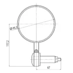 ΚΑΘΡΕΠΤΕΣ MOTO ΓΙΑ ΑΝΤΙΒΑΡΟ ΣΤΡΟΓΓΥΛΟΙ  95,5mm/18-23mm OCULUS LAMPA - 2 ΤΕΜ - Image 2