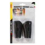 ΧΕΙΡΟΛΑΒΕΣ ΠΟΔΗΛΑΤΟΥ ΔΕΡΜΑΤΙΝΑ VINTAGE 92+92mm 22mm (GRIP SHIFT) ΜΑΥΡΟ 2ΤΕΜ. - Image 3