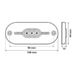 ΦΩΣ ΟΓΚΟΥ ΦΟΡΤΗΓΟΥ 24V 5LED 108x44mm ΛΕΥΚΟ ΑΔΙΑΒΡΟΧΟ LAMPA -1ΤΕΜ. - Image 2