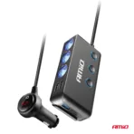 Amio - ΒΟΛΤΟΜΕΤΡΟ 12/24V 200W 5V ΜΕ ΦΙΣ ΑΝΑΠΤΗΡΑ ΚΑΙ ΠΡΟΕΚΤΑΣΗ ΜΕ 3 ΥΠΟΔΟΧΕΣ ΦΙΣ ΑΝΑΠΤΗΡΑ+3xUSB-C+USB-C - 1 Τεμ. (03781/AM) - Image 2