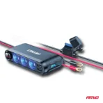 Amio - ΒΟΛΤΟΜΕΤΡΟ 12/24V 300W ΜΕ ΚΑΛΩΔΙΟ ΓΙΑ ΜΠΑΤΑΡΙΑ - ΠΡΟΕΚΤΑΣΗ ΜΕ 3 ΥΠΟΔΟΧΕΣ ΦΙΣ ΑΝΑΠΤΗΡΑ+3xUSB-C+USB-C - 1 Τεμ. (03782/AM) - Image 2