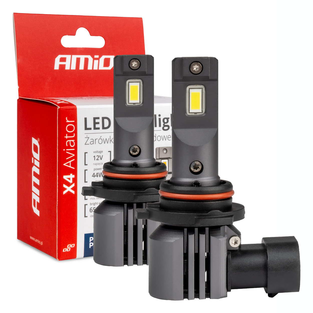 Amio - ΛΑΜΠΕΣ HB4 12V 44W 6.500K 3.936lm LED X4 SERIES AVIATOR PLUG & PLAY 2ΤΕΜ. (03767/AM) Amio - ΛΑΜΠΕΣ HB4 12V 44W 6.500K 3.936lm LED X4 SERIES AVIATOR PLUG & PLAY 2ΤΕΜ. (03767/AM) - Image 1