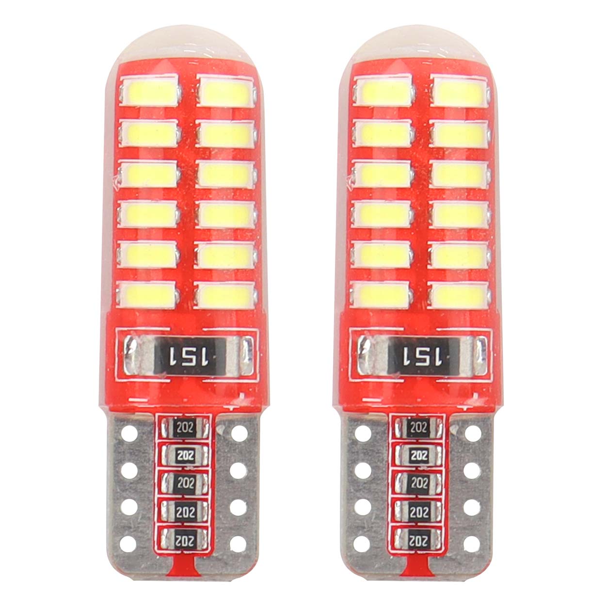 Amio – LED CANBUS T10 W5W 12V W2.1x9.5d 5600K 24xSMD 3014 Σιλικόνης Καρφωτό Λευκό για Φώτα Θέσης & Εσωτερικού Αυτοκινήτου – 2 Τεμ. (01444/AM) Amio – LED CANBUS T10 W5W 12V W2.1x9.5d 5600K 24xSMD 3014 Σιλικόνης Καρφωτό Λευκό για Φώτα Θέσης & Εσωτερικού Αυτοκινήτου – 2 Τεμ. (01444/AM) - Image 1
